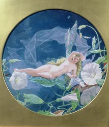 Titania liegt auf einem Blatt